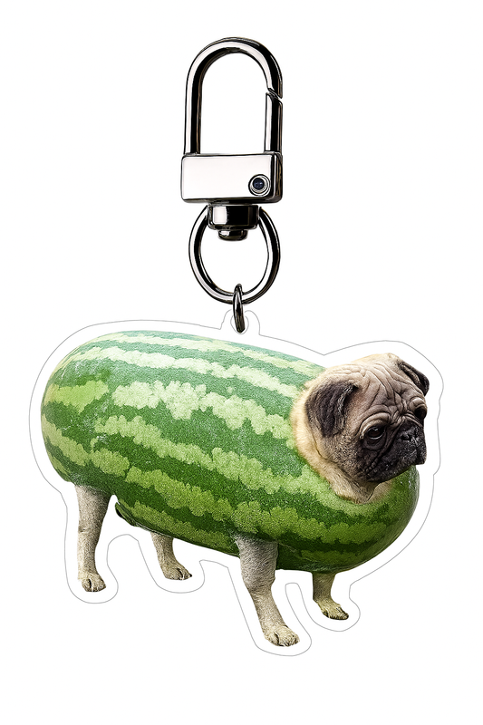 Wassermelonen Hund Schlüsselanhänger